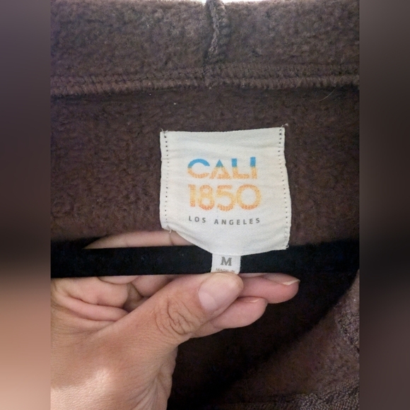 Y2K Chocolate Brown Teddy Jacket with Printed Mushroom Details - Picture 6 of 8